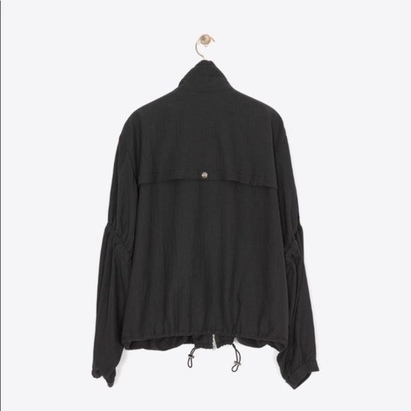 Jacket Coat 3.1 Phillip Lim Cinched ruched tiered sleeves Anorak Black size SP - Picture 5 of 8
